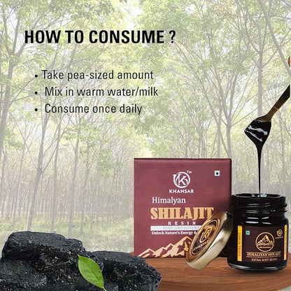 KHANSAR Himalayan Shilajit Resin - 40g  3pcs Combo
