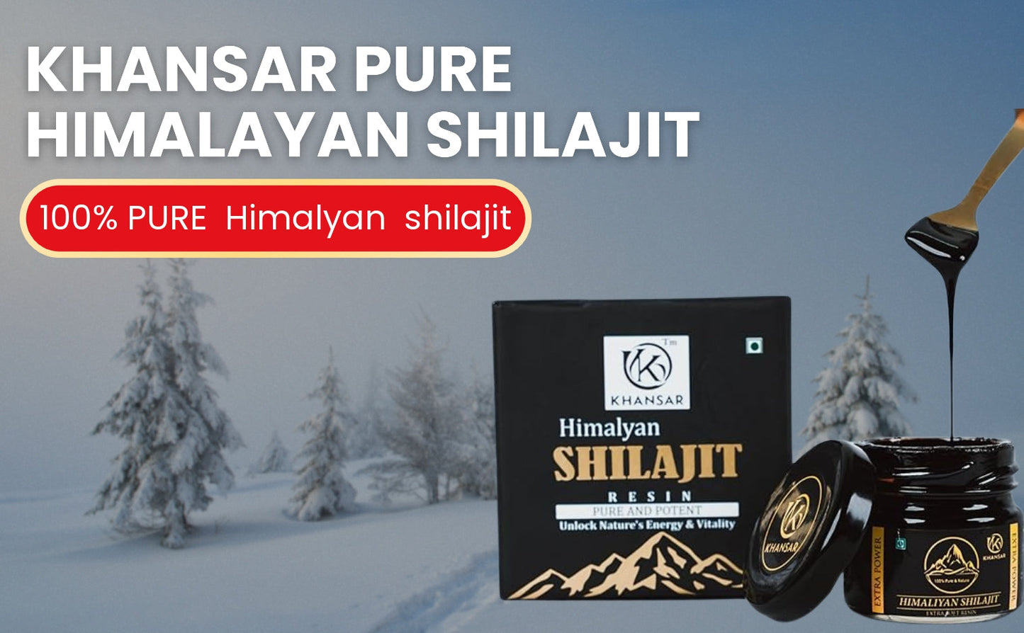 KHANSAR Himalayan Shilajit Resin - 10g 3piece Combos