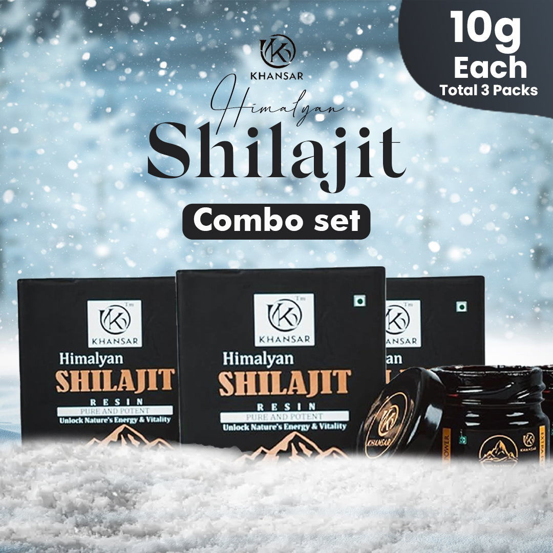 Khansar Himalayan Black Shilajit –10g Each • Total 3 Packs