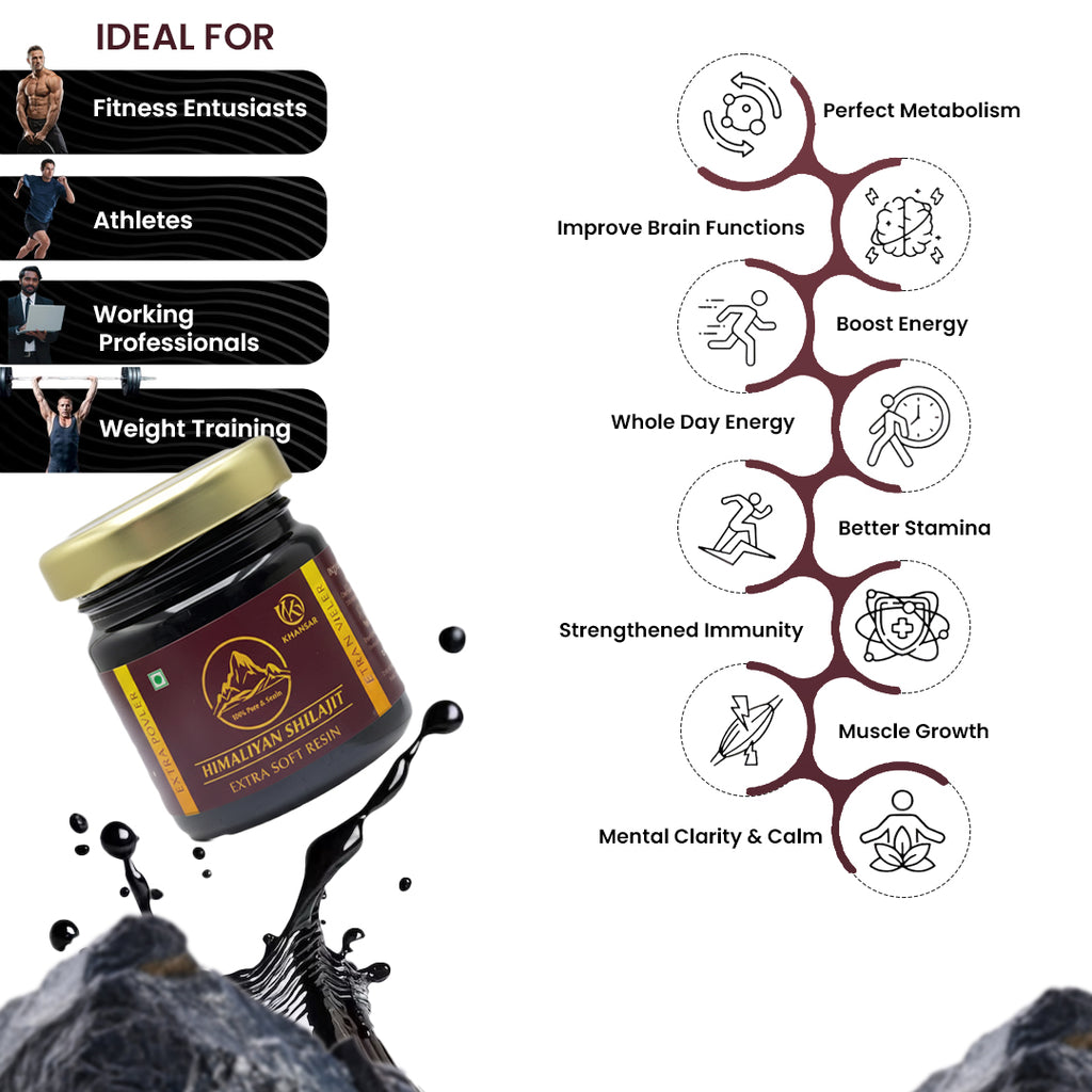 KHANSAR Himalayan Read Shilajit Resin - 40g