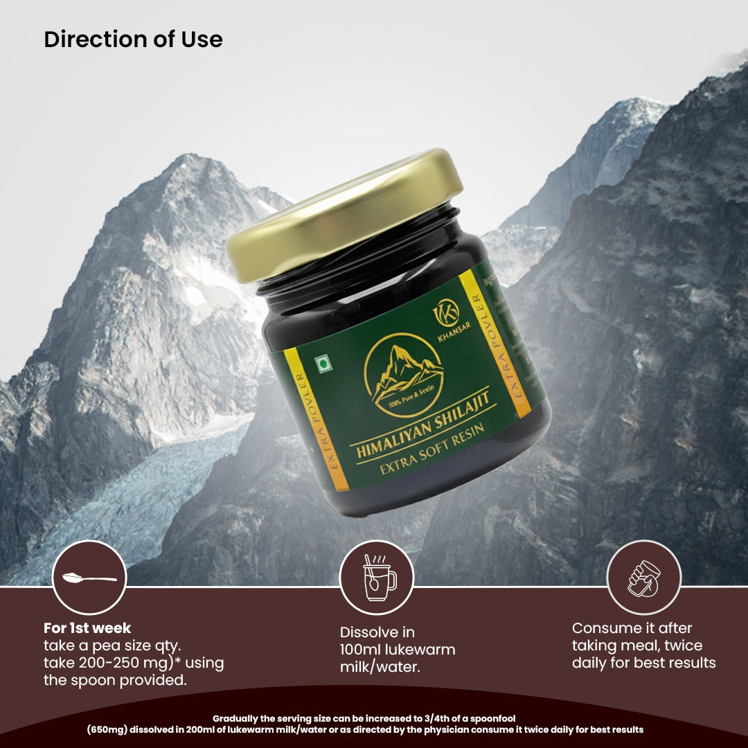 KHANSAR Himalayan Green  Shilajit Resin - 20g