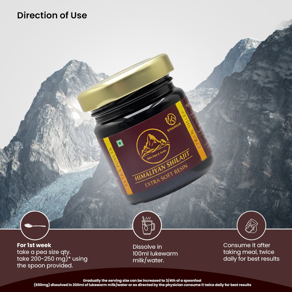 KHANSAR Himalayan Shilajit Resin - 40g Each • Total 3 Packs