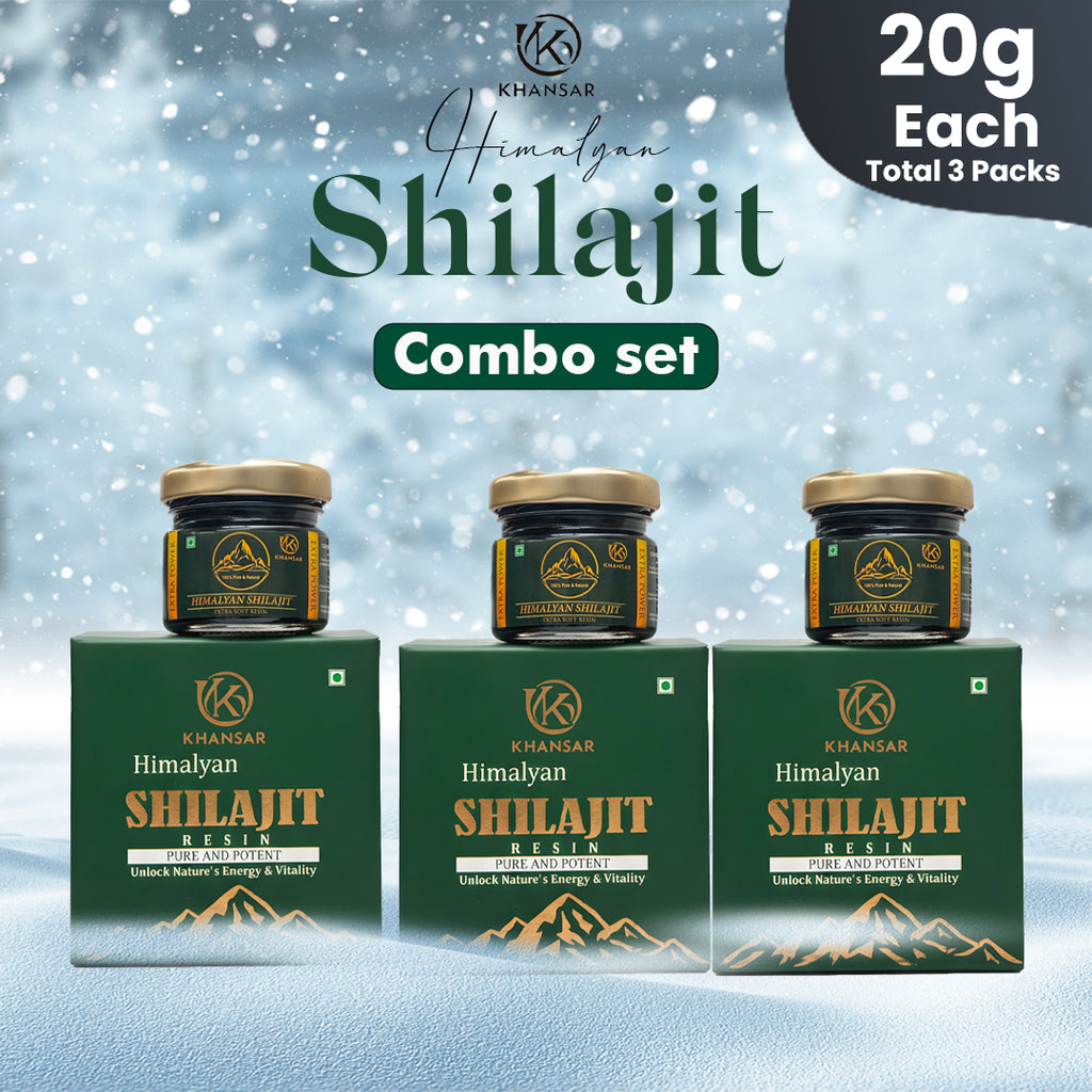 KHANSAR Himalayan Shilajit Resin - 20g Each • Total 3 Packs