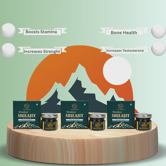 KHANSAR Himalayan Shilajit Resin - 20g 3pcs Combos