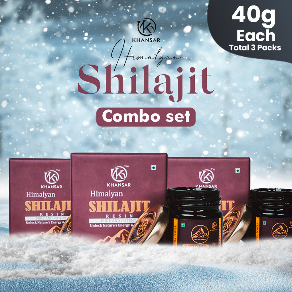 KHANSAR Himalayan Shilajit Resin - 40g Each • Total 3 Packs